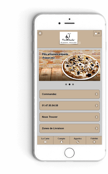 Commander en ligne Pizzas